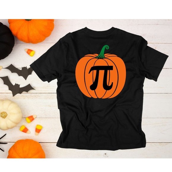 Plexers & Puns Other - "Pumpkin Pie" - Halloween Graphic T Shirt Pi Fall Thanksgiving Funny S M L XL